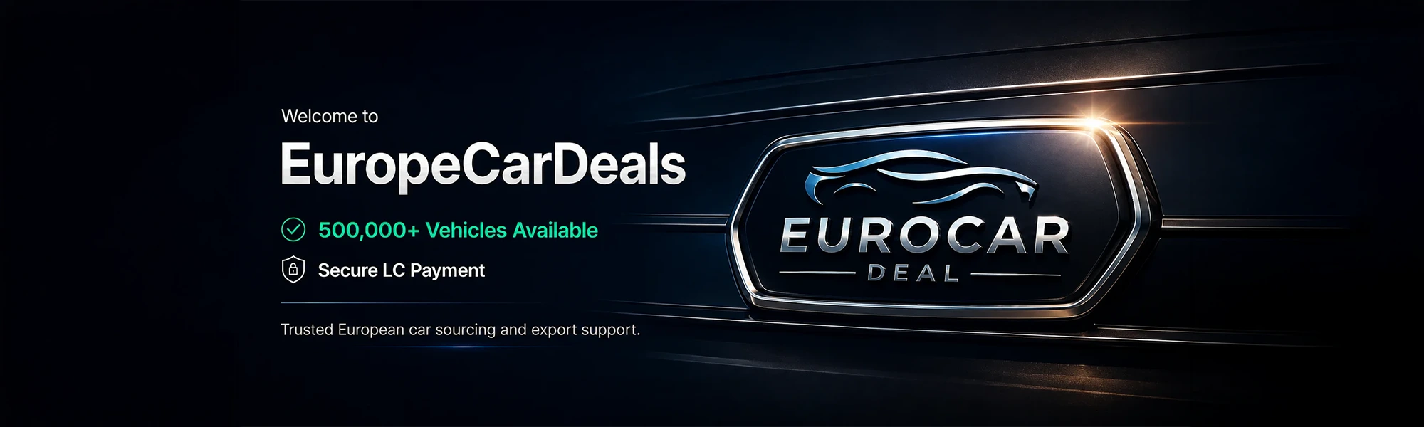 EuroCar Deals offering 500,000+ European vehicles with secure LC payment and export support